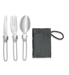 Μαχαιροπίρουνα για Camping Σετ Μαχαίρι/Κουτάλι/Πιρούνι Πτυσσόμενα Albainox