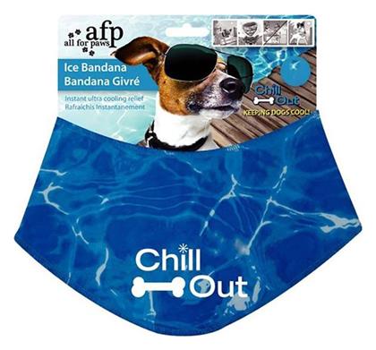 Chill Out Μπαντάνα Σκύλου για Δροσιά Μπλε Large σε Μπλε χρώμα Large 44 - 52cm All For Paws