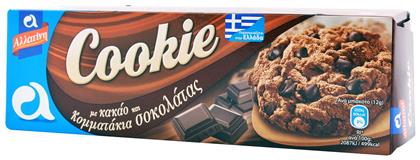 Μπισκότα Cookie Μπισκότα Κακάο & Κομματάκια Σοκολάτας 175gr Αλλατίνη