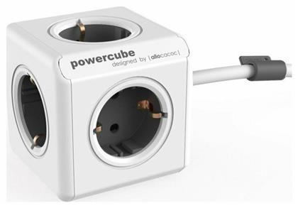 1306GY/DEEXPC 1300/DEEXPC PowerCube 5 Θέσεων με Καλώδιο 1.5m Γκρι Allocacoc