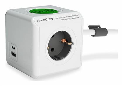 Πολύπριζο 3 Θέσεων με 1 USB-A, 1 USB-C και Καλώδιο 1.5m Allocacoc