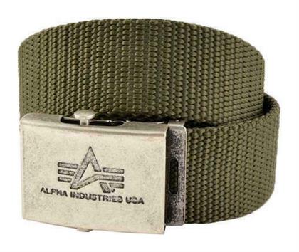 Heavy Duty Φαρδιά Ανδρική Ζώνη Ιμάντας Χακί Alpha Industries