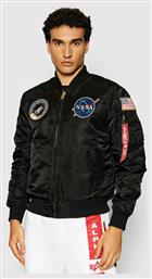 Alpha Industries Ma-1 Vf Nasa Ανδρικό Χειμωνιάτικο Μπουφάν Bomber Μαύρο από το Sneaker10