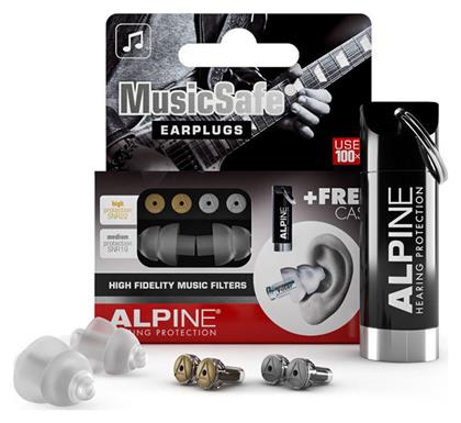 MusicSafe Ωτοασπίδες 2τμχ σε Διάφανο Χρώμα 111.23.202 Alpine