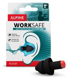 Work Safe Ωτοασπίδες Σιλικόνης 2τμχ σε Μαύρο Χρώμα 111.21.355 Alpine