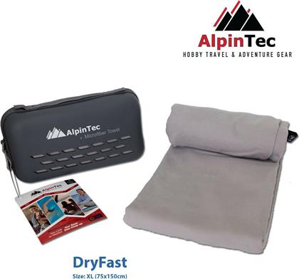 AlpinPro DryFast Πετσέτα Σώματος Microfiber Γκρι 150x75cm από το Athletix