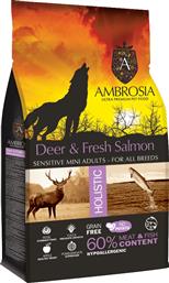 Ambrosia Adult Mini Grain Free Deer & Fresh Salmon 6kg από το Plus4u