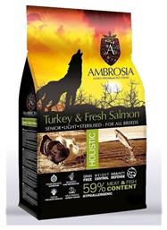 Fresh Turkey & Salmon Senior Light Sterilised All Breeds 2kg Ambrosia
