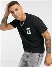 American Eagle small eagle logo t-shirt in black από το Asos