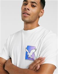American Eagle small eagle logo t-shirt in white από το Asos