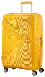 American Tourister Soundbox Spinner 4 Μεγάλη Βαλίτσα με ύψος 77cm σε Κίτρινο χρώμα