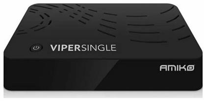 Δορυφορικός Αποκωδικοποιητής Viper Single Full HD (1080p) DVB-S / DVB-S2 με Λειτουργία Εγγραφής PVR και Ενσωματωμένο Wi-Fi σε Μαύρο Χρώμα Amiko