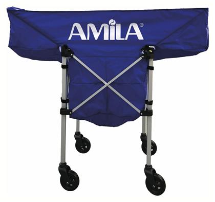 AMILA Καλάθι Μεταφοράς Μπαλών σε Μπλε Χρώμα - Amila