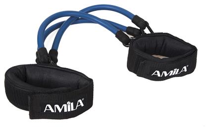 AMILA Λάστιχο Γυμναστικής Σωληνωτό Πολύ Σκληρό με Λαβές Μπλε 0.35m - Amila