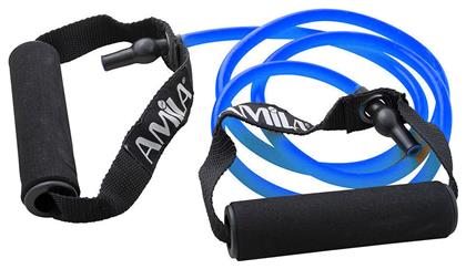 AMILA Λάστιχο Γυμναστικής Σωληνωτό Σκληρό με Λαβές Μπλε - Amila