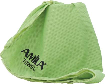 Amila Cool Towel Πετσέτα Ψύξης Γυμναστηρίου με Μικροΐνες Πράσινη 100x30cm