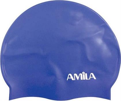Amila 47121 Σκουφάκι Κολύμβησης Ενηλίκων από Σιλικόνη Μπλε
