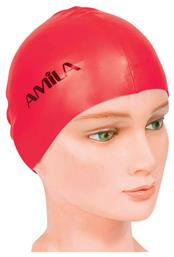 AMILA Σκουφάκι Κολύμβησης Ενηλίκων από Σιλικόνη Κόκκινο - Amila