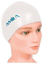 AMILA Σκουφάκι Κολύμβησης Ενηλίκων από Σιλικόνη Λευκό - Amila