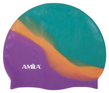 Σκουφάκι Κολύμβησης Ενηλίκων από Σιλικόνη Πολύχρωμο Amila
