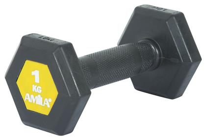 Βαράκι Εξάγωνο Λαστιχένιο 1 x 1kg Amila
