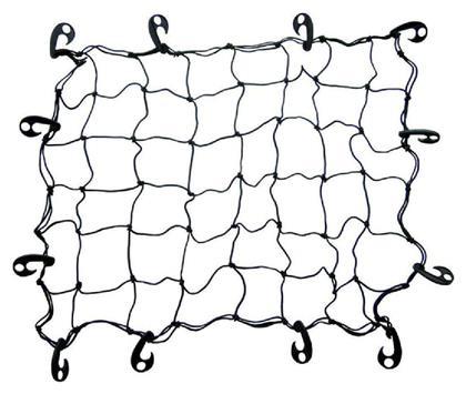 Δίχτυ Αποσκευών Αυτοκινήτου 120x80cm με Γάντζους Μαύρο AMiO
