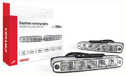 DRL 506HP Αδιάβροχα Φώτα Ημέρας Αυτοκινήτου σε Σχήμα Μπάρας LED Universal 12/24V 506W 2τμχ AMiO