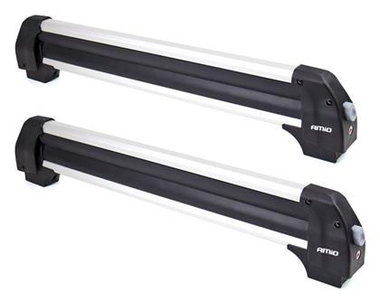 Βάσεις Οροφής Αυτοκινήτου Αλουμινίου 76εκ. Κατάλληλες για 4 Ζεύγη Σκι ή 2 Snowboard AMiO