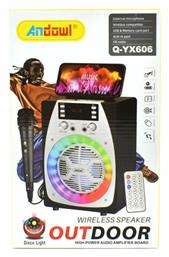Ηχείο με λειτουργία Karaoke σε Μαύρο Χρώμα Andowl