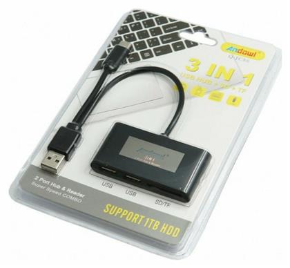 Q-JC86 USB 2.0 Hub 3 Θυρών με σύνδεση USB-A (Q-JC86) Andowl