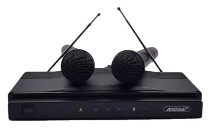 Σύστημα Karaoke με Ασύρματα Μικρόφωνα σε Μαύρο Χρώμα Andowl