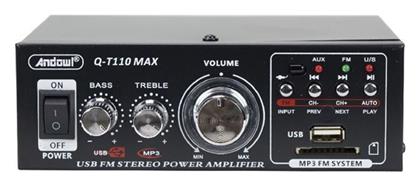 Τελικός Ενισχυτής Hi-Fi Stereo Q-T110 Max Μαύρος Andowl