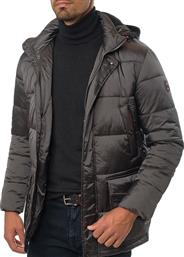 Ανδρικό Μπουφάν puffer Manetti casual winter grey από το Manetti Menswear