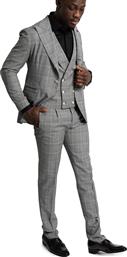 Ανδρικό Γκρι Checked Three Piece Suit/Grey PASINI από το Hionidis