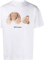 Ανδρικό Λευκό Bear Tee White Brown PALM ANGELS από το Hionidis