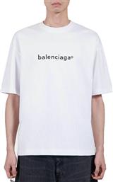Ανδρικό Λευκό White New Copyright Logo Tee BALENCIAGA από το Hionidis