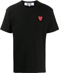 Ανδρικό Μαύρο Heart Logo T-Shirt/Black COMME DES GARÇONS PLAY από το Hionidis