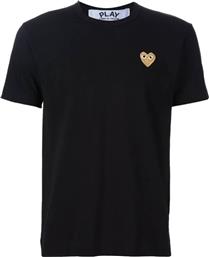 Ανδρικό Μαύρο Heart Logo T-Shirt COMME DES GARÇONS PLAY από το Hionidis