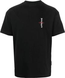 Ανδρικό Μαύρο Statement Logo T-Shirt PALM ANGELS από το Hionidis