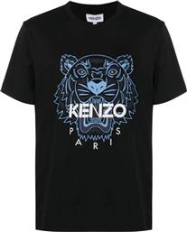 Ανδρικό Μαύρο Tiger Motif Logo-Print T-Shirt/Black KENZO από το Hionidis