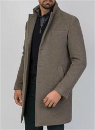 Ανδρικό Παλτό 3κουμπο Manetti casual cigar brown από το Manetti Menswear