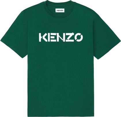 Ανδρικό Πράσινο Bi-Colour Logo T-Shirt/Bottle Green KENZO από το Hionidis