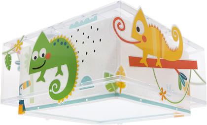 Ango Happy Jungle Πολύφωτο Παιδικό Φωτιστικό Πλαφονιέρα από Πλαστικό 15W με Υποδοχή E27 σε Λευκό Χρώμα 30x16.5cm