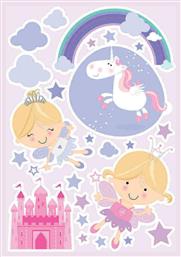 Παιδικό Διακοσμητικό Αυτοκόλλητο Τοίχου Happy Fairies Large 120x80εκ. 24τμχ Ango
