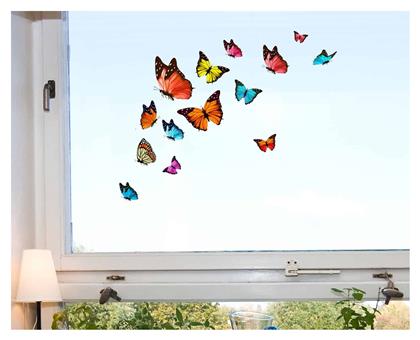 Παιδικό Διακοσμητικό Αυτοκόλλητο Τζαμιού Butterflies 14τμχ Ango