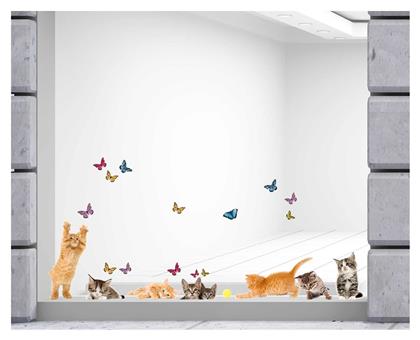 Παιδικό Διακοσμητικό Αυτοκόλλητο Τζαμιού Cats 22τμχ Ango