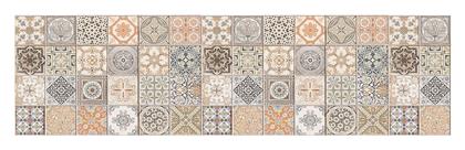 Persian Tiles Χαλάκι Κουζίνας Διάδρομος Αδιάβροχο με Αντιολισθητικό Υπόστρωμα Πολύχρωμο 50x180εκ. Ango