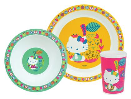 Σετ Φαγητού ''Hello Kitty'' από Πλαστικό Πολύχρωμο 3τμχ Ango