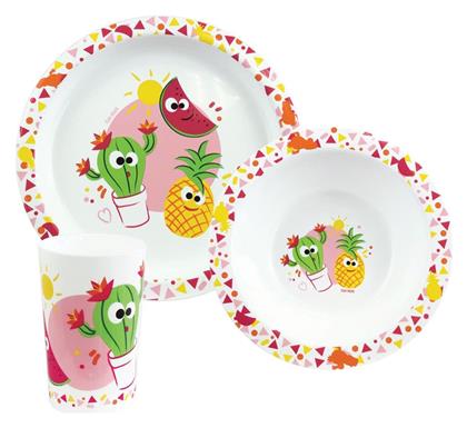 Σετ Φαγητού Les Ami Fruits από Πλαστικό Ροζ 3τμχ για 6+ μηνών Ango