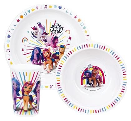 Σετ Φαγητού My Little Pony από Πλαστικό Πολύχρωμο 3τμχ για 6+ μηνών Ango